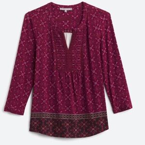 NWT Daniel Rainn Patoke Split Neck Knit Top